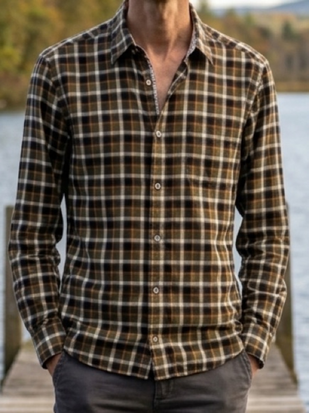 Boss Brown Casual Button Down Shirt